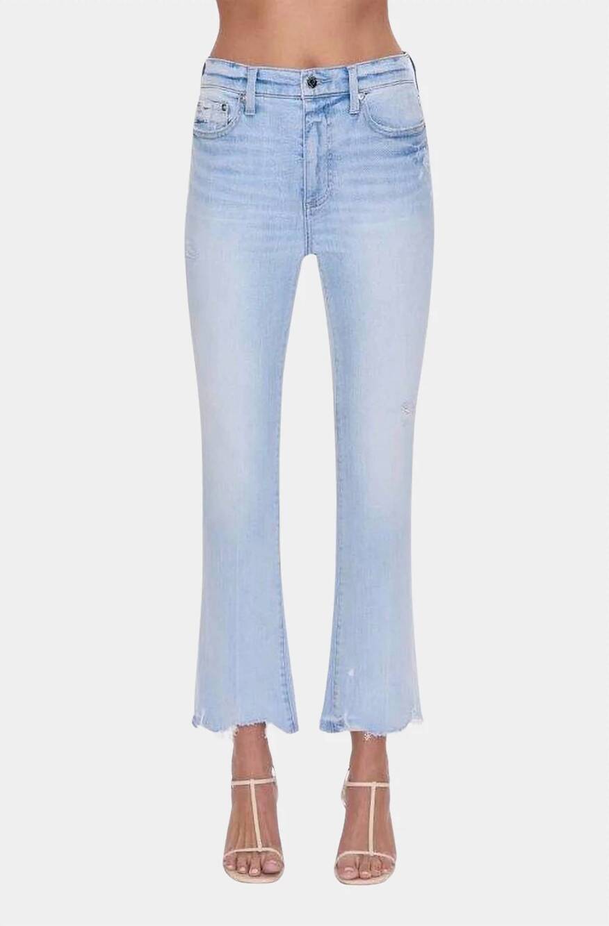NEW PISTOLA lennon high rise cropped boot cut jeans in lotus vintage